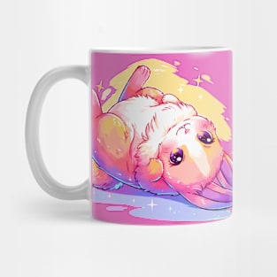 Happy fluffy bunny with vivid colors Mug